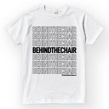 Load image into Gallery viewer, Behindthechair Repeating Logo T-Shirt