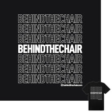 Load image into Gallery viewer, Behindthechair Repeating Logo T-Shirt