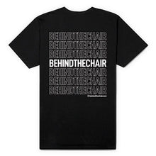 Load image into Gallery viewer, Behindthechair Repeating Logo T-Shirt