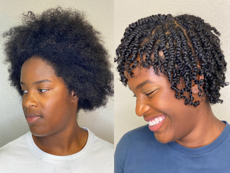 two strand twist relaxed hair