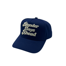 Load image into Gallery viewer, "Blonder Days Ahead" NAVY Blue Trucker Hat