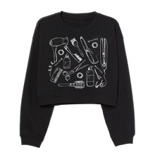 Load image into Gallery viewer, Doodle Cropped Sweatshirt