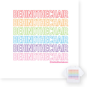 Behindthechair Repeating Logo Cropped T-Shirt